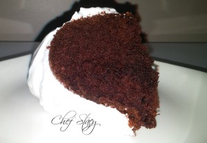 Chocolate cake with boiled icing